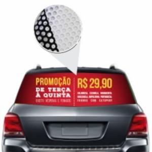 Adesivo Microperfurado Vinil Microperfurado Metro Quadrado Colorido - Impressão Solvente  Corte com refile 